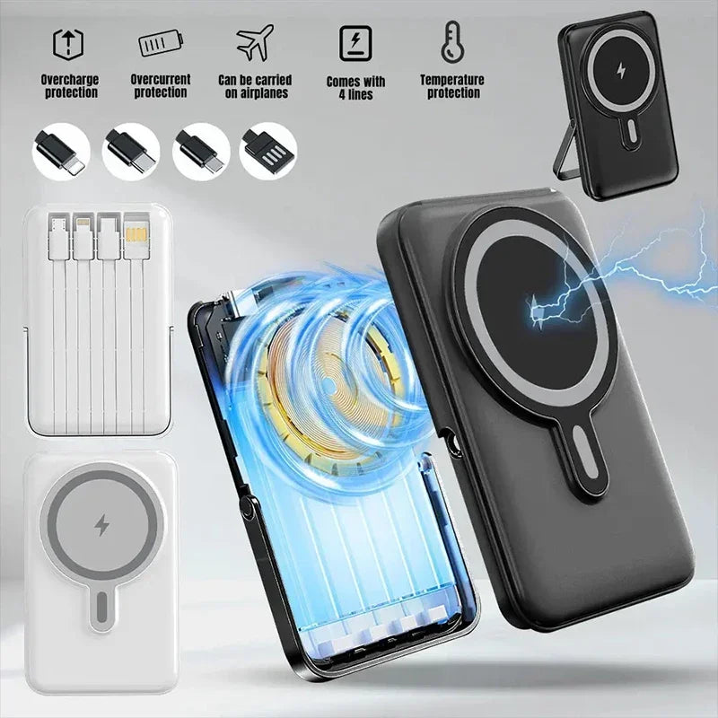 Power Bank for Xiaomi Magnetic Wireless Powerbanks Super Fast Charging Battery 10000Mah High Capacity for Samsung Iphone