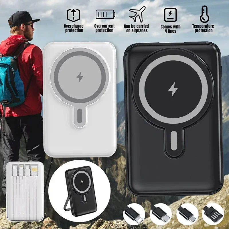 Power Bank for Xiaomi Magnetic Wireless Powerbanks Super Fast Charging Battery 10000Mah High Capacity for Samsung Iphone