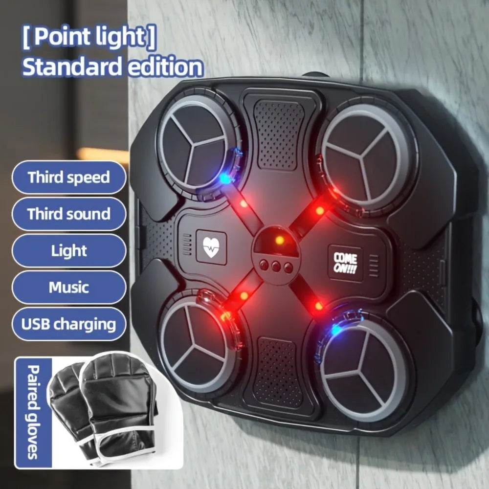 Smart Bluetooth Music Boxing for Children Wall Mounted Four-Strike Board Fitness Target Punching Trainer Machine